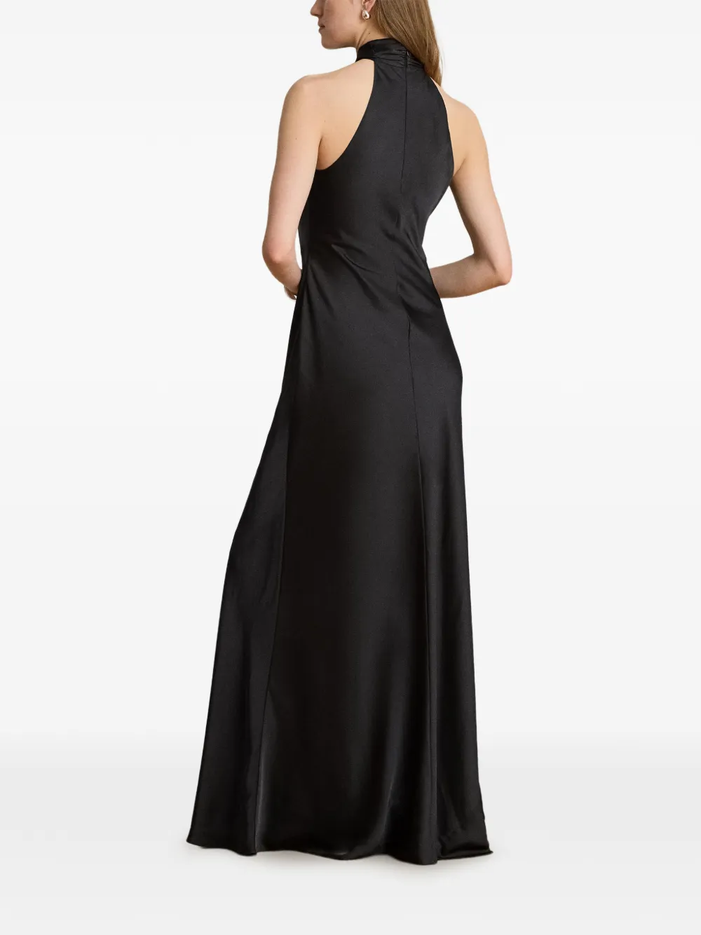 Lauren Ralph Lauren Maxi-jurk met gedraaide voorkant en halternek Zwart