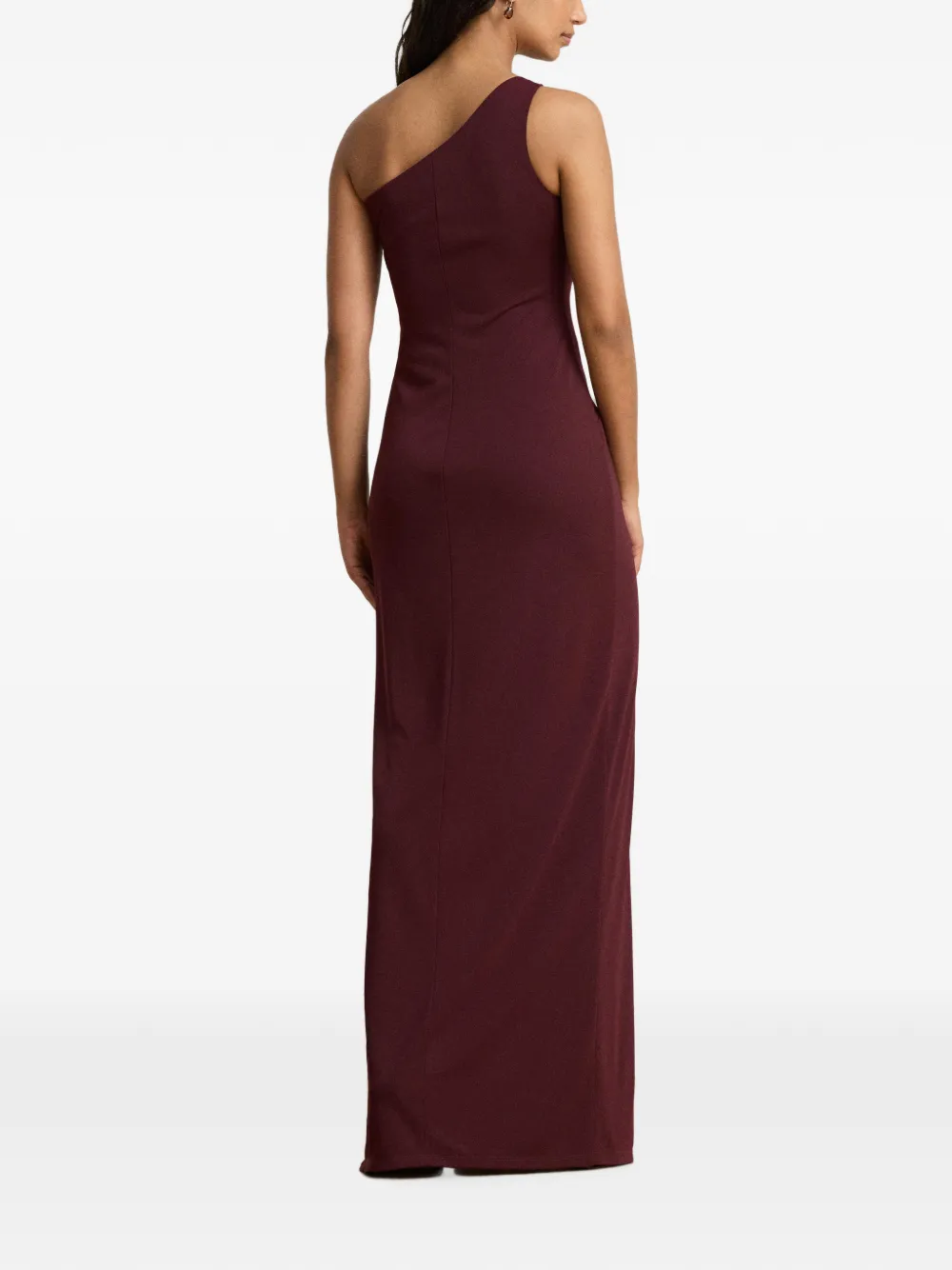 Lauren Ralph Lauren Elsie asymmetrische maxi-jurk met hardwaredetail Rood