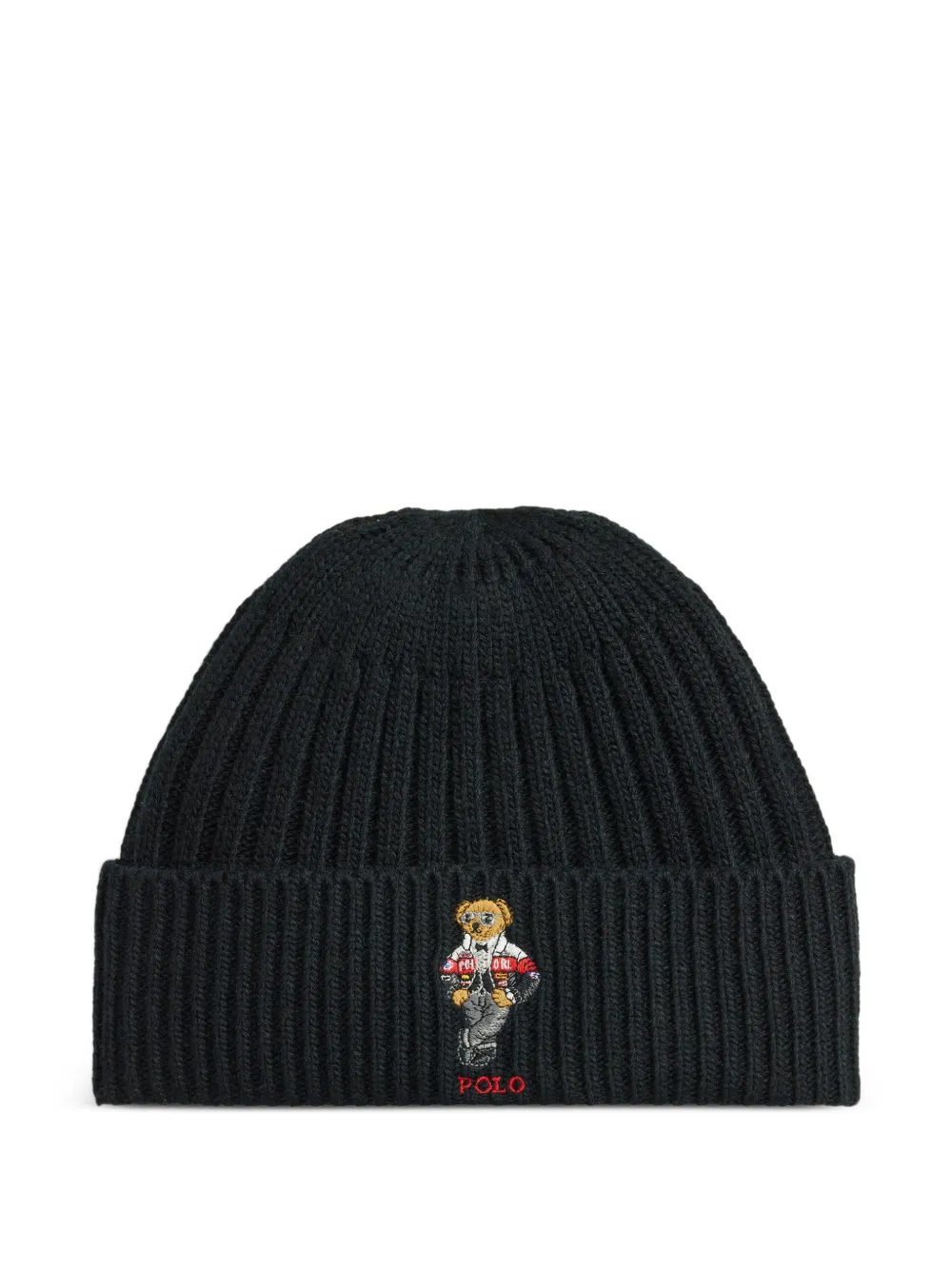 Polo Ralph Lauren Berretto Polo Bear a coste - Nero
