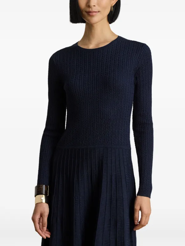 cable knit midi dress Lauren Ralph Lauren cable-knit long-sleeve | Blue Christmas Costumes