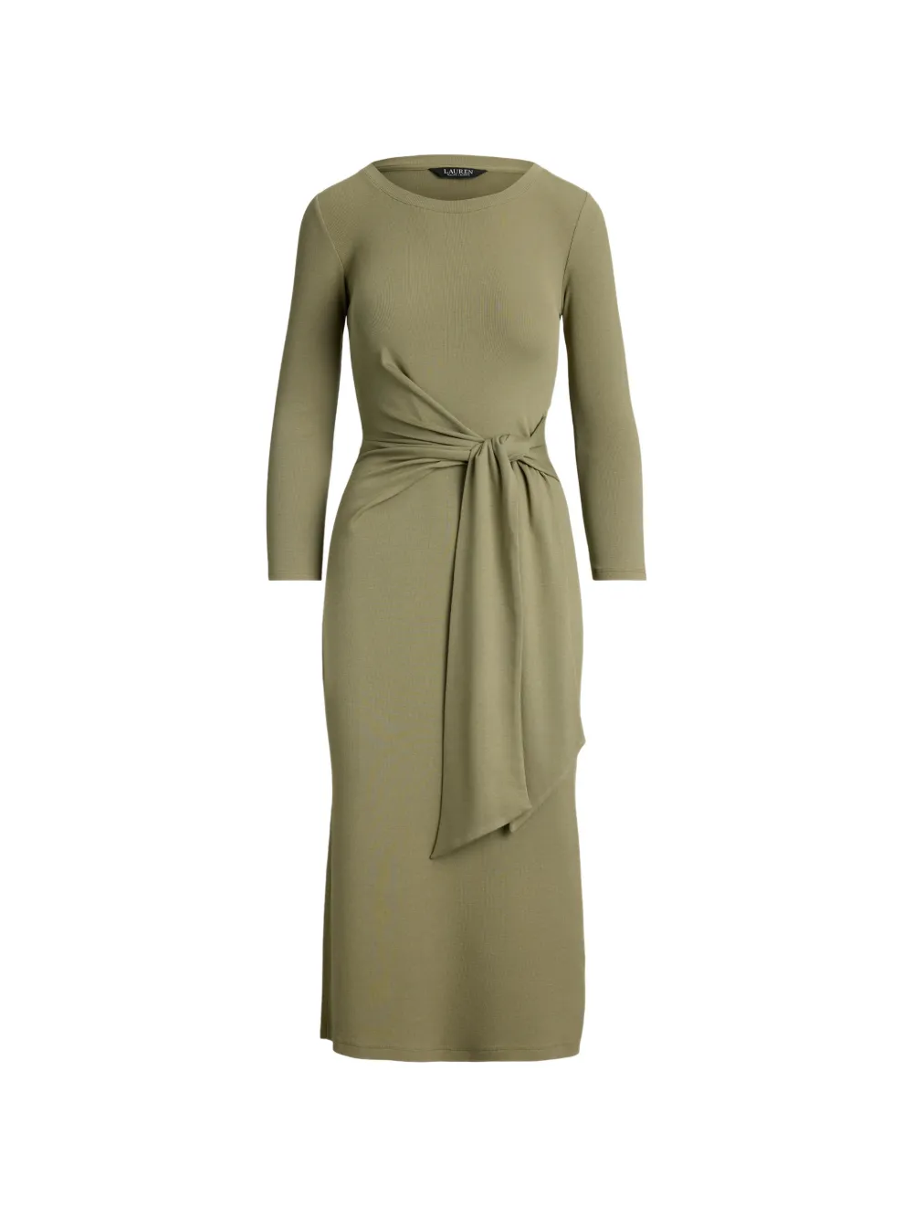 Lauren Ralph Lauren belted Georgette surplice midi dress - Grün
