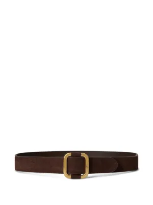 Lauren Ralph Lauren Logo-Keeper Leather Belt | Brown | FARFETCH