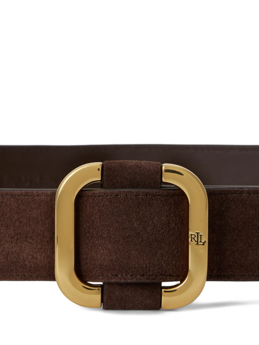 Lauren Ralph Lauren Suède riem met schuifgesp Bruin