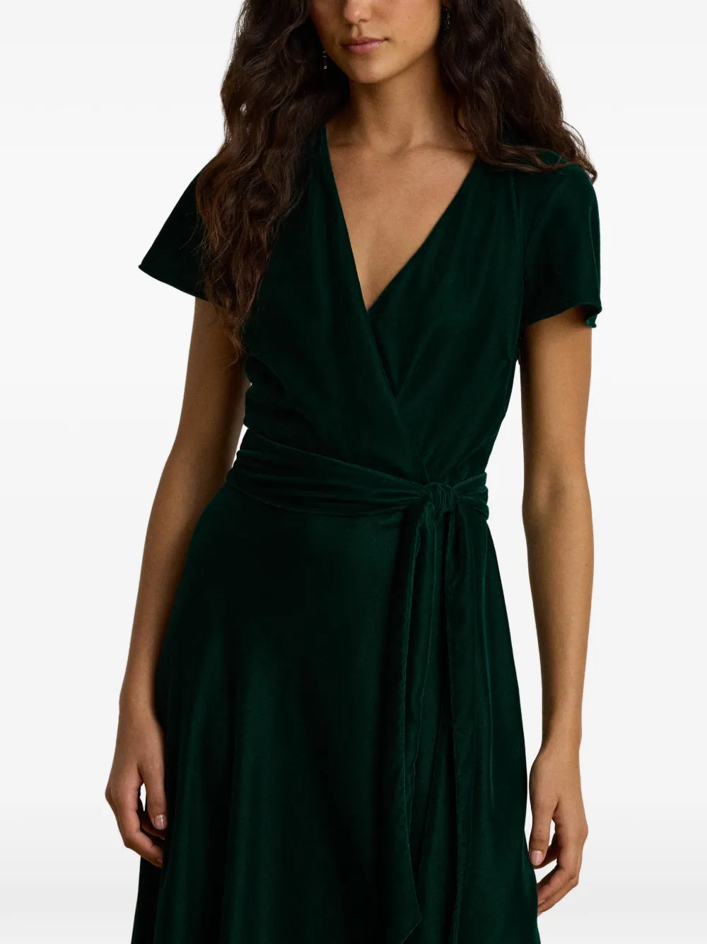 Lauren Ralph Lauren Karla midi-jurk met wikkel-design Groen