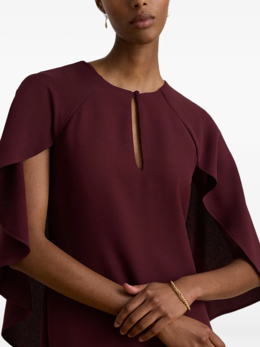 Lauren Ralph Lauren Tiveah mini-jurk met capemouwen Rood