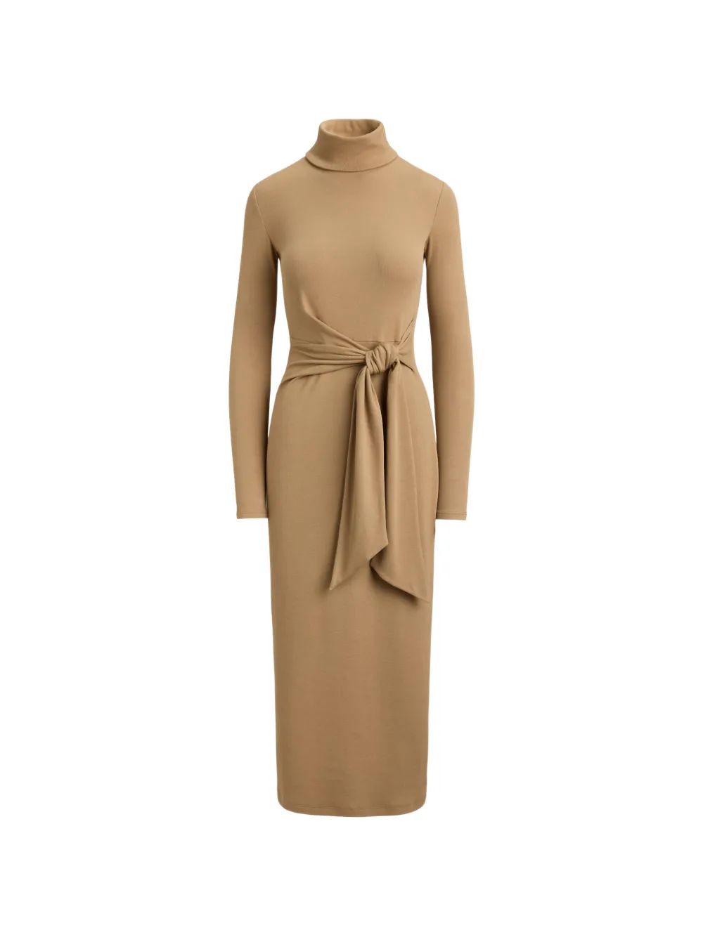 Lauren Ralph Lauren Rollkragen-Midikleid mit Schnürung - Braun