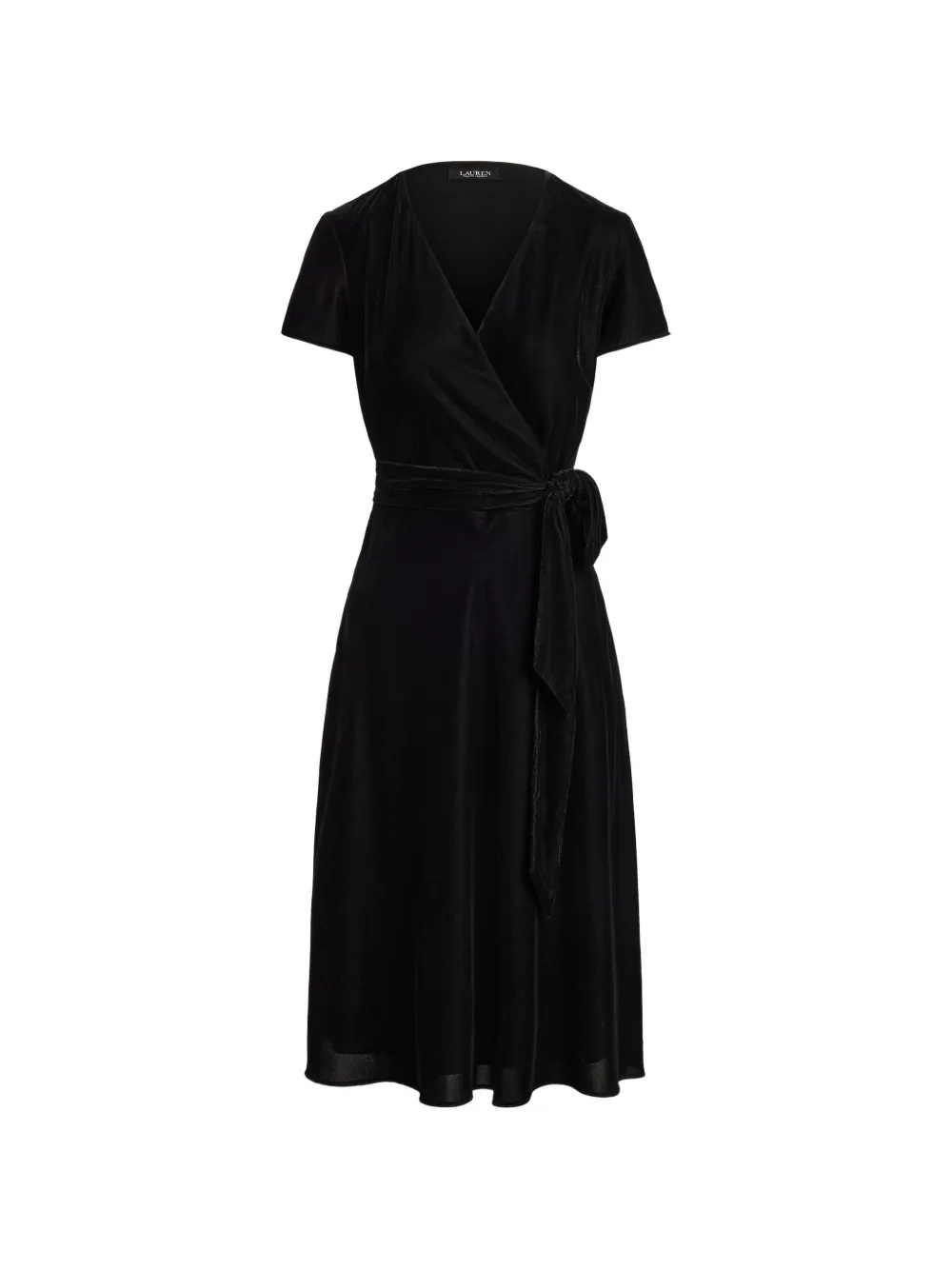 Lauren Ralph Lauren Karla velvet wrap midi dress