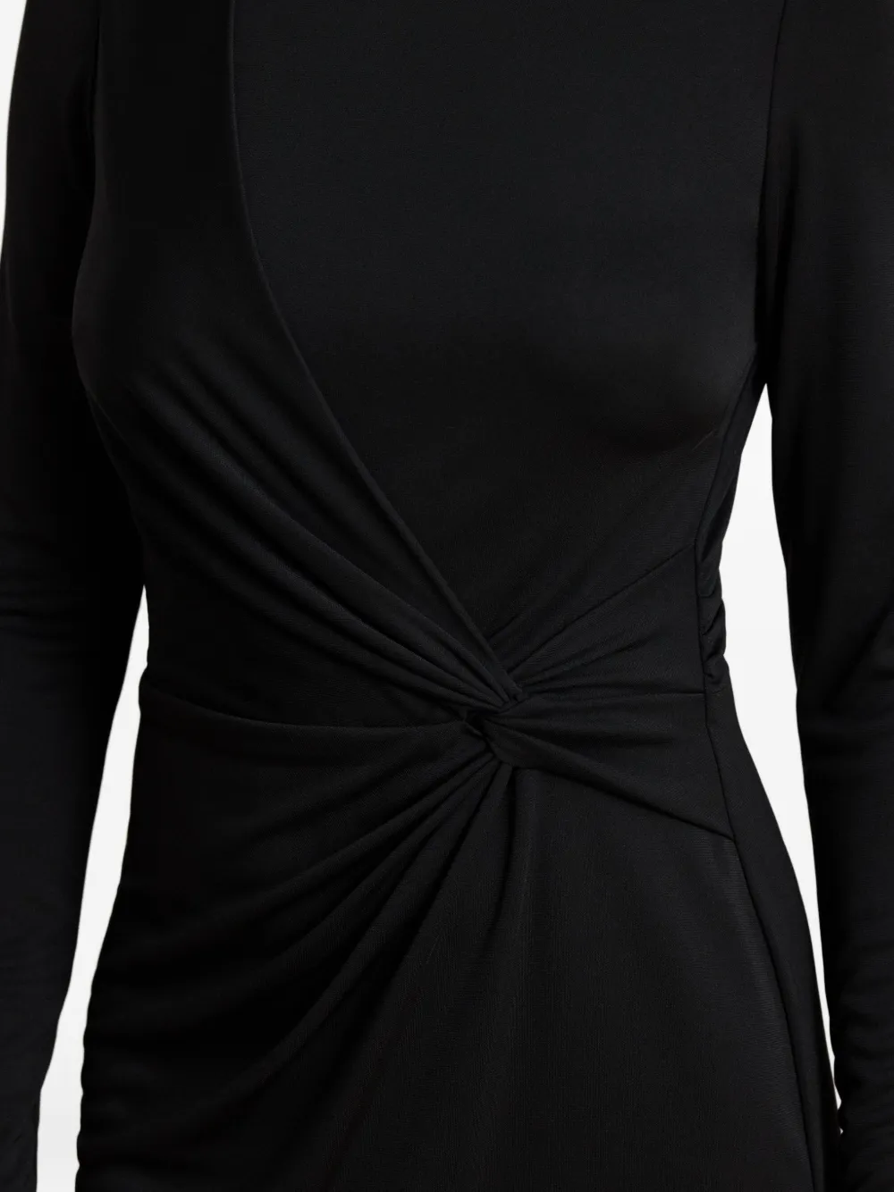 Lauren Ralph Lauren Midi-jurk met gedraaide voorkant en boothals Zwart