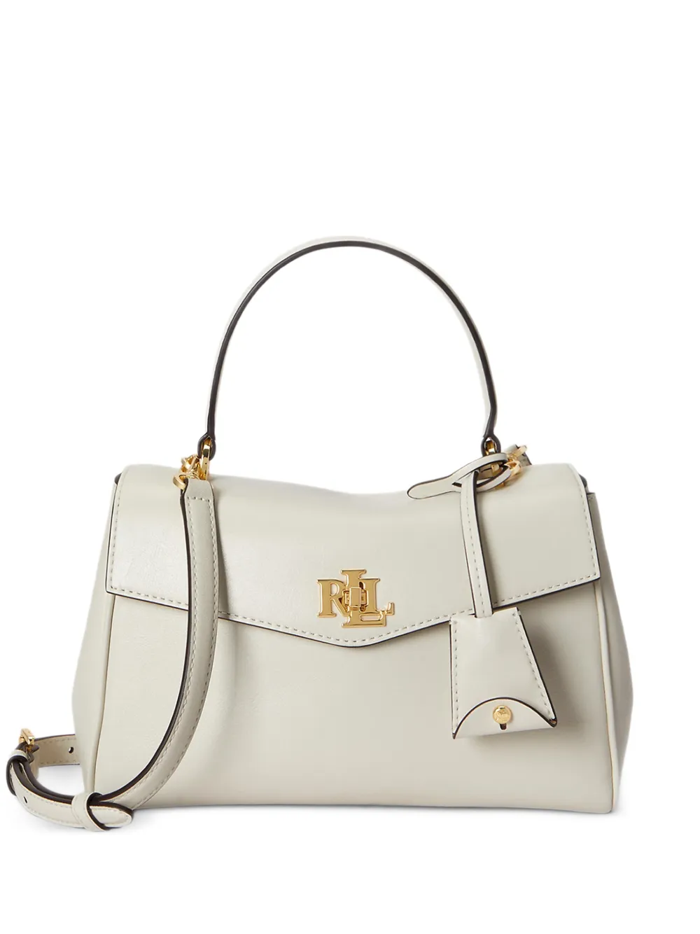 Lauren Ralph Lauren Borsa a tracolla Farrah piccola in pelle morbida - Bianco