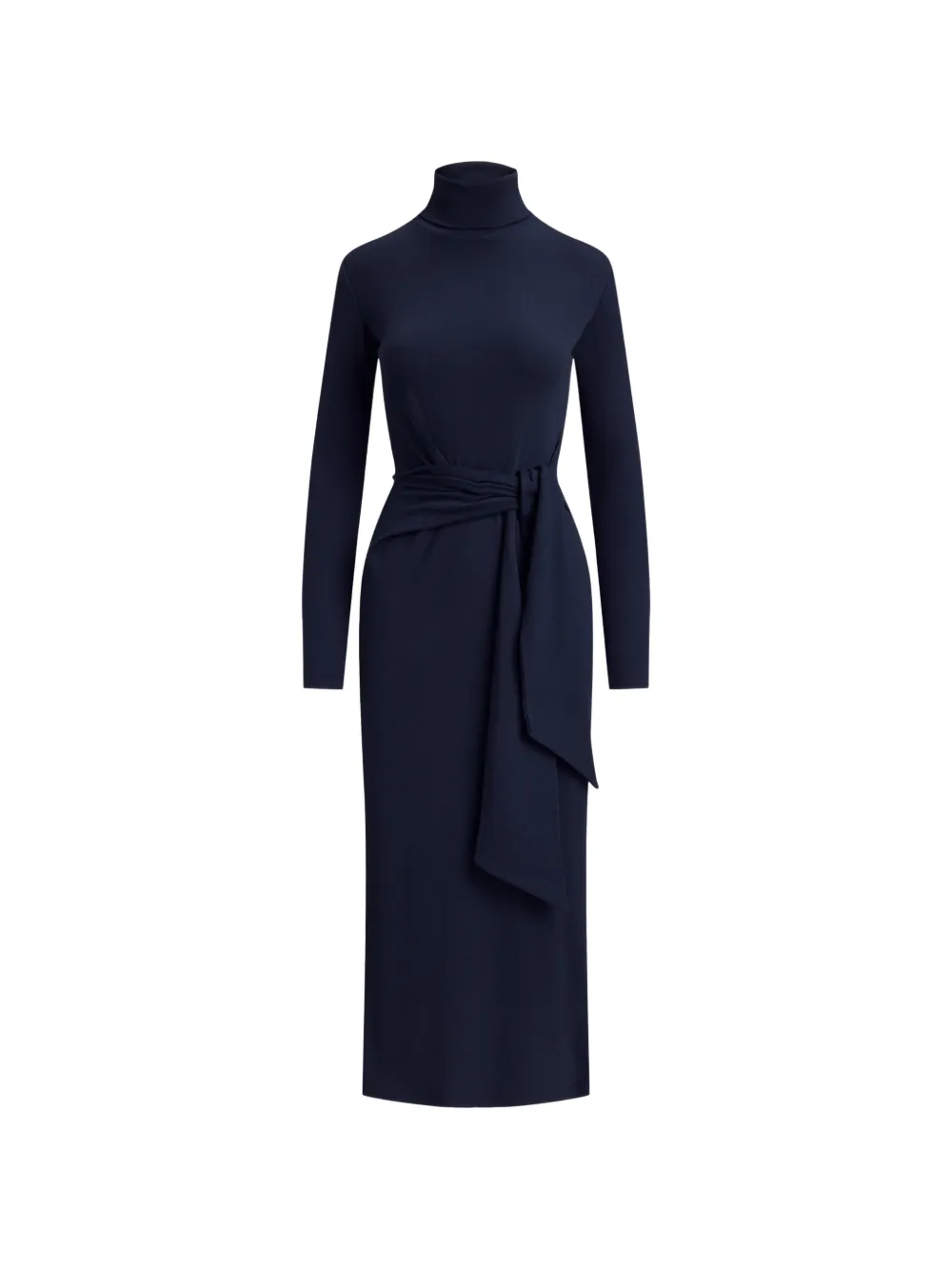 Lauren Ralph Lauren Abito midi a collo alto - Blu