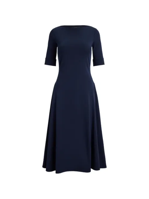 Lauren Ralph Lauren rib-knit stretch cotton midi dress