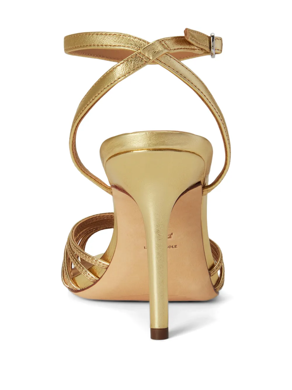 Lauren Ralph Lauren Mckayla caged leather sandals Goud