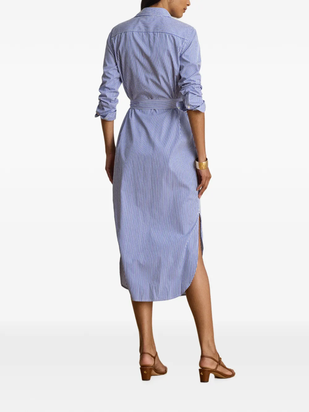 Lauren Ralph Lauren Midi-jurk met ceintuur Blauw