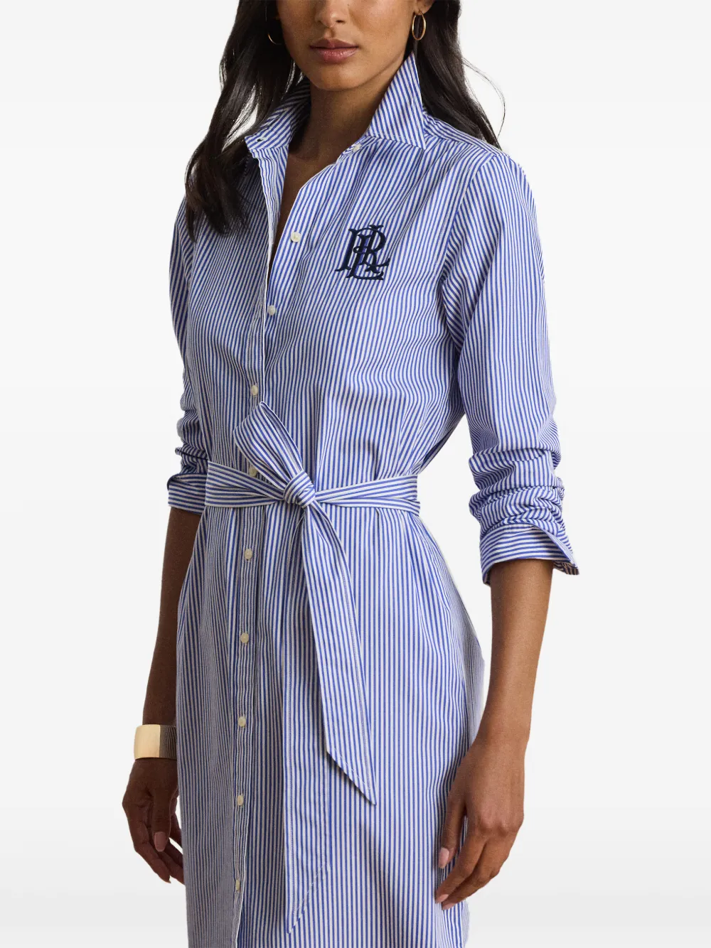Lauren Ralph Lauren Midi-jurk met ceintuur Blauw