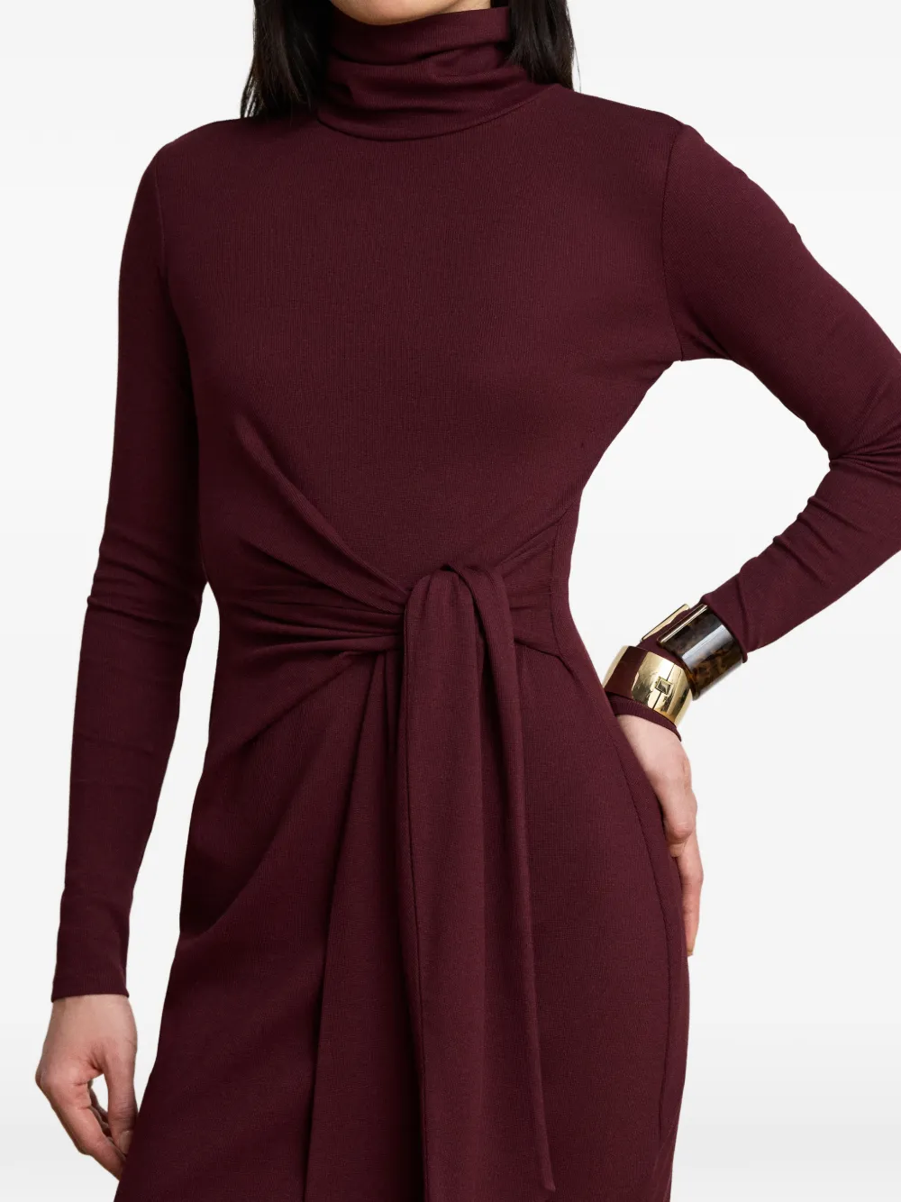 Lauren Ralph Lauren Jurk met gestrikte voorkant en col Rood
