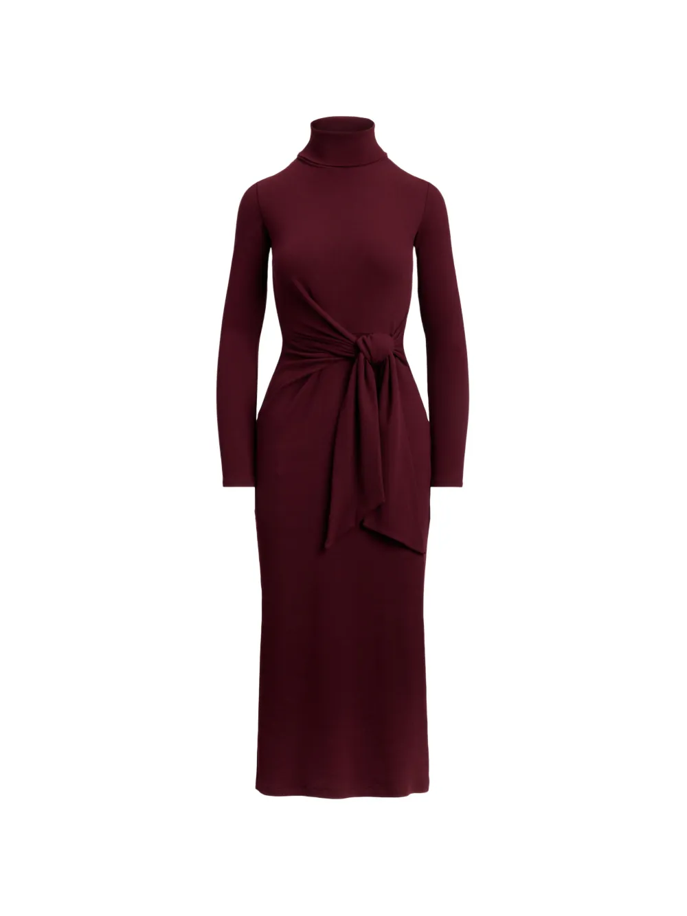 Lauren Ralph Lauren tie-front turtleneck dress - Rosso