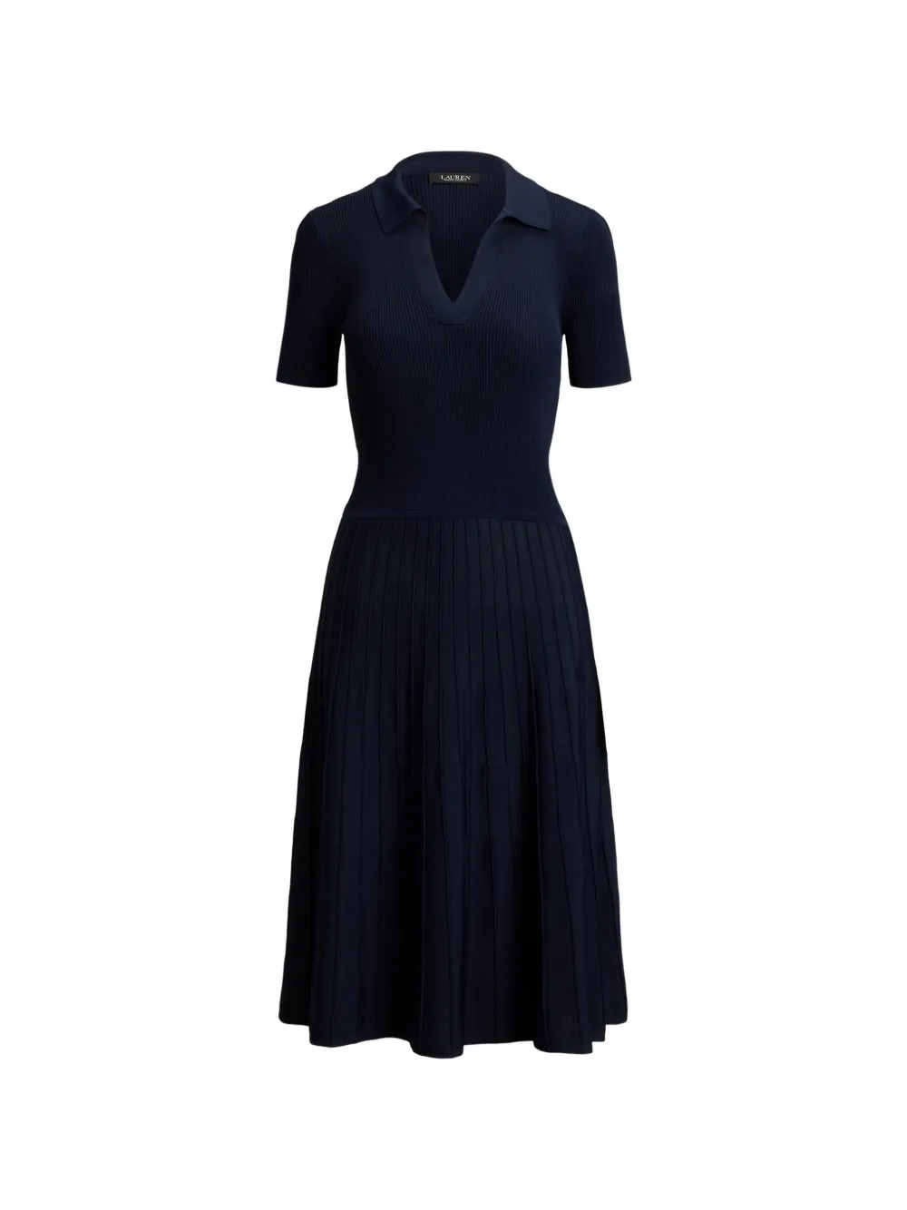 Lauren Ralph Lauren Abito midi a coste - Blu