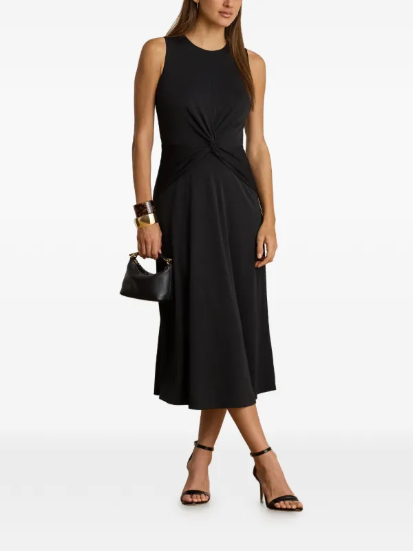 Lauren Ralph Lauren twist-front A-line Dress | Black
