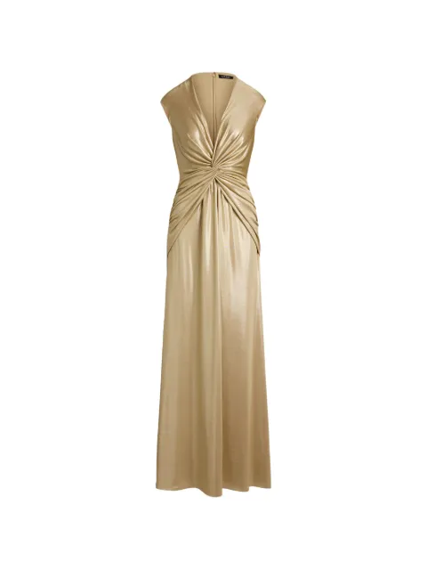 Lauren Ralph Lauren vestido de fiesta largo con detalle retorcido