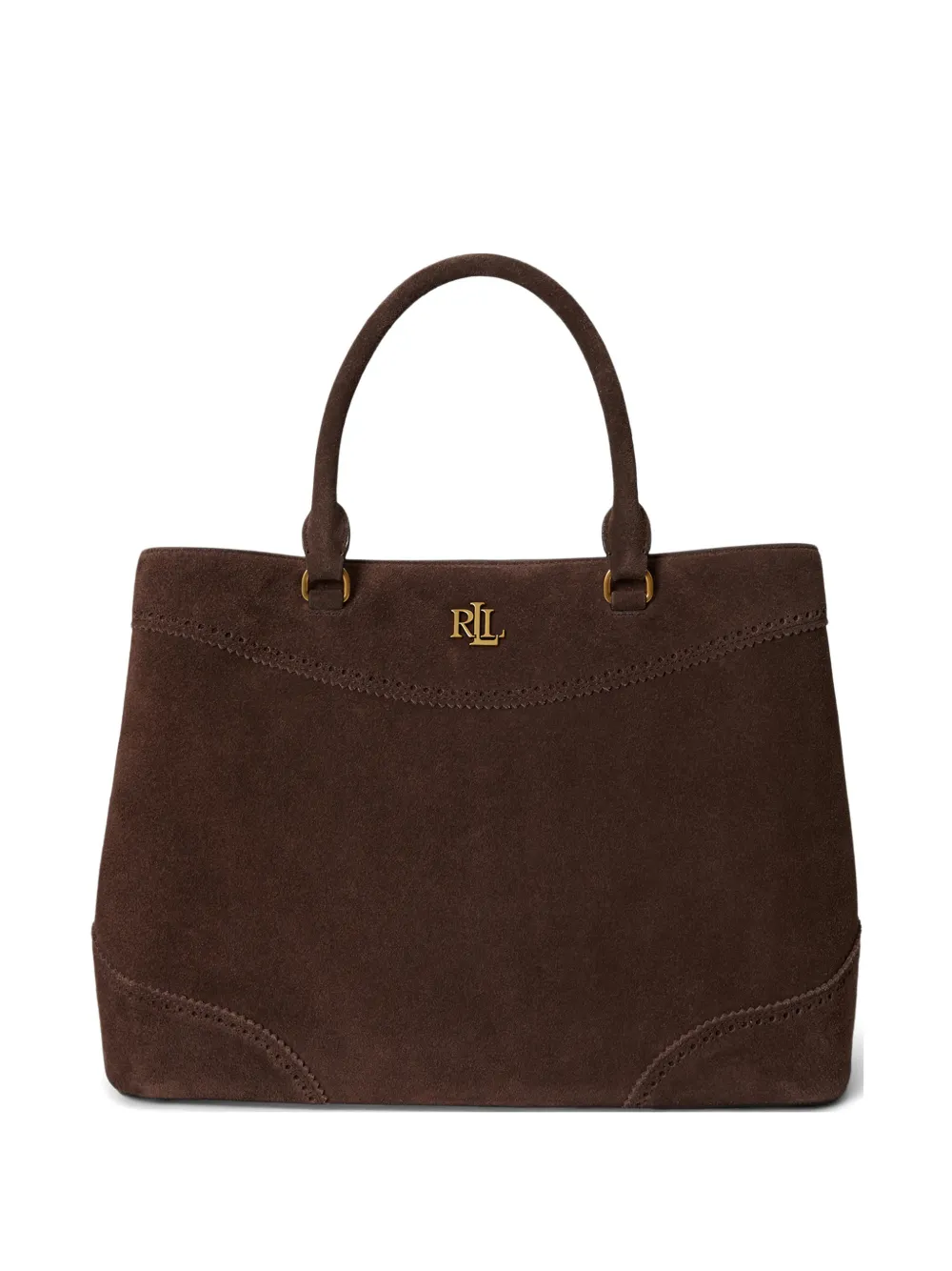 Lauren Ralph Lauren Borsa a tracolla Marcy grande traforata - Marrone