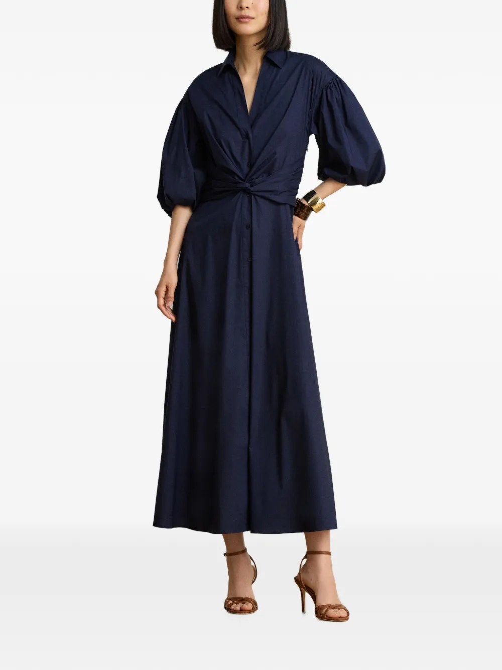 Lauren Ralph Lauren Blousejurk met gedraaide voorkant Blauw