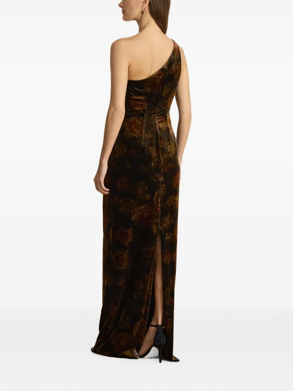 Lauren Ralph Lauren Asymmetrische maxi-jurk Bruin