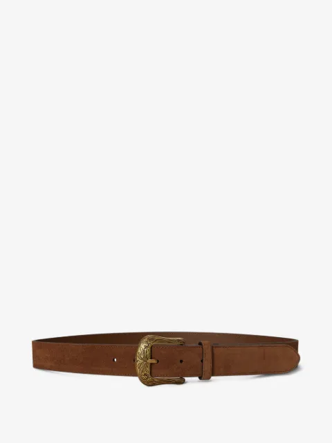 Lauren Ralph Lauren tooled-buckle suede belt