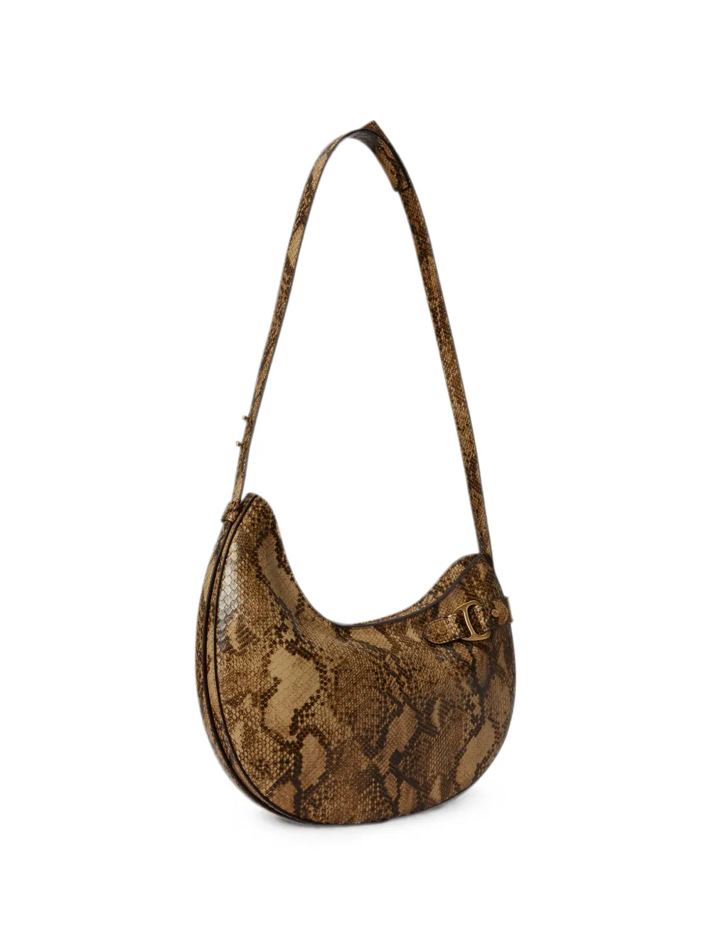 Lauren Ralph Lauren Grote Tasha shopper met slangen-effect Bruin