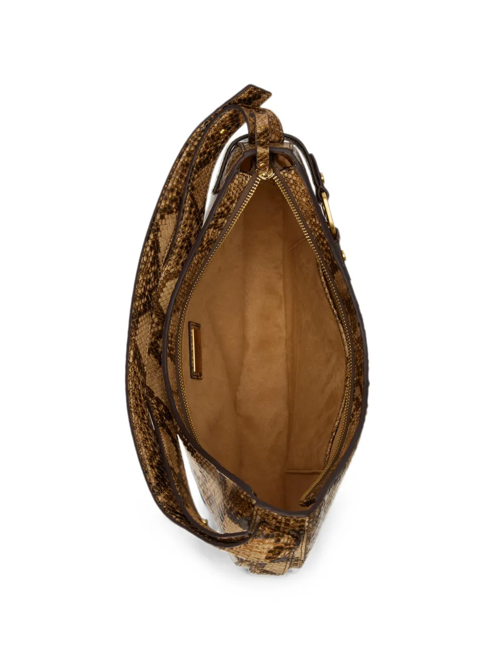 Lauren Ralph Lauren Grote Tasha shopper met slangen-effect Bruin