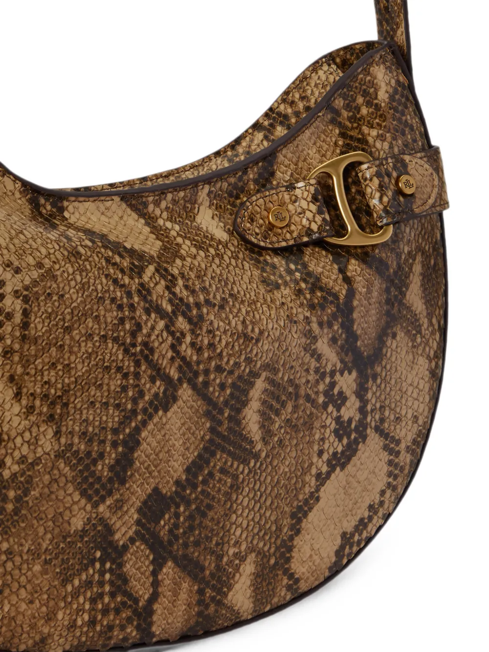 Lauren Ralph Lauren Grote Tasha shopper met slangen-effect Bruin