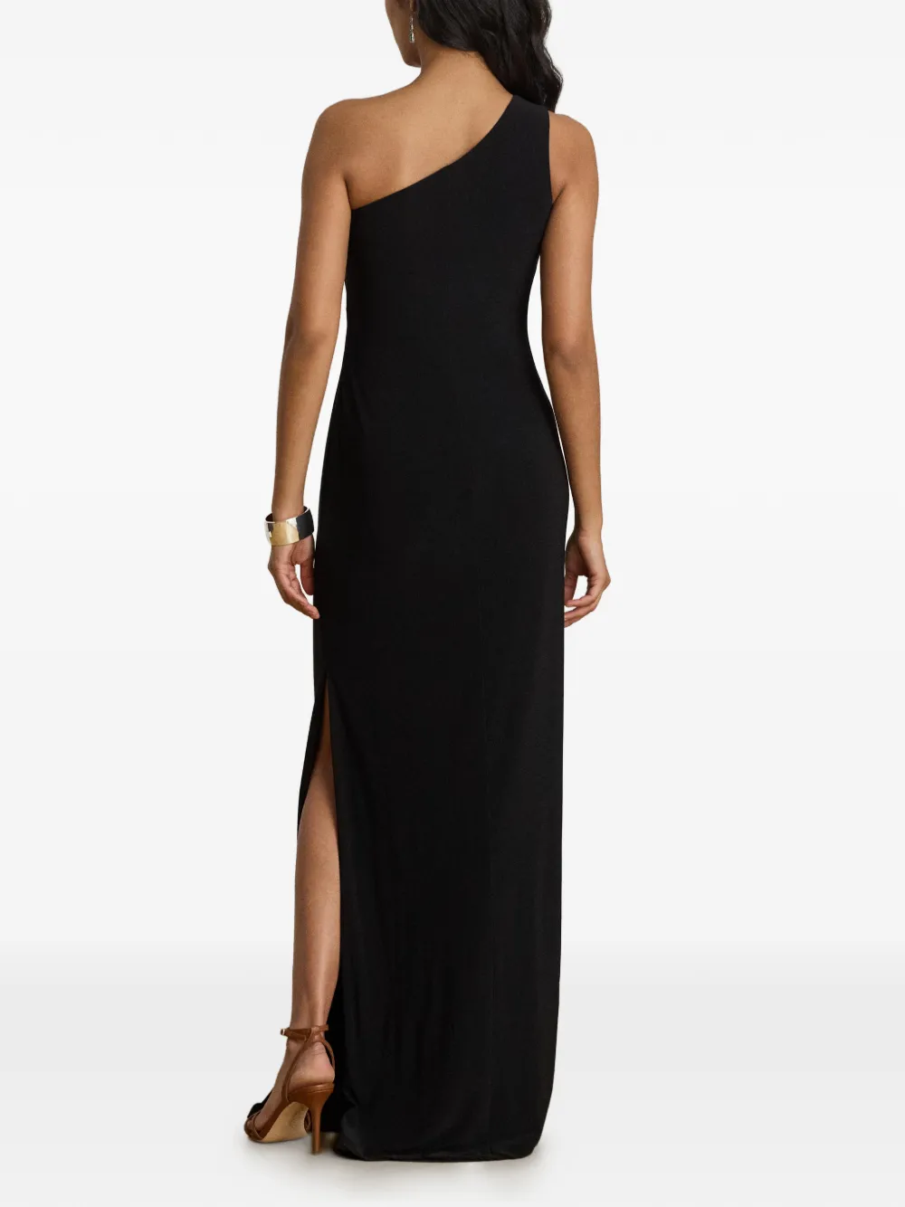 Lauren Ralph Lauren Asymmetrische avondjurk Zwart