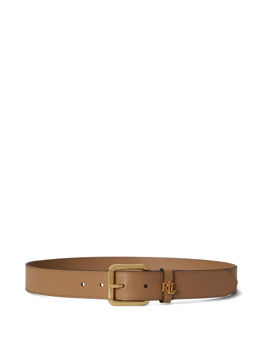 Lauren Ralph Lauren Cintura in pelle con placca logo - Toni neutri