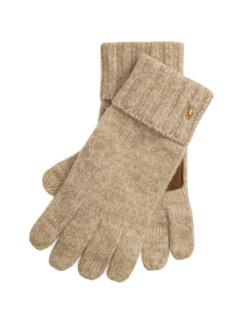 Polo Ralph Lauren logo-embroidered ribbed-knit gloves