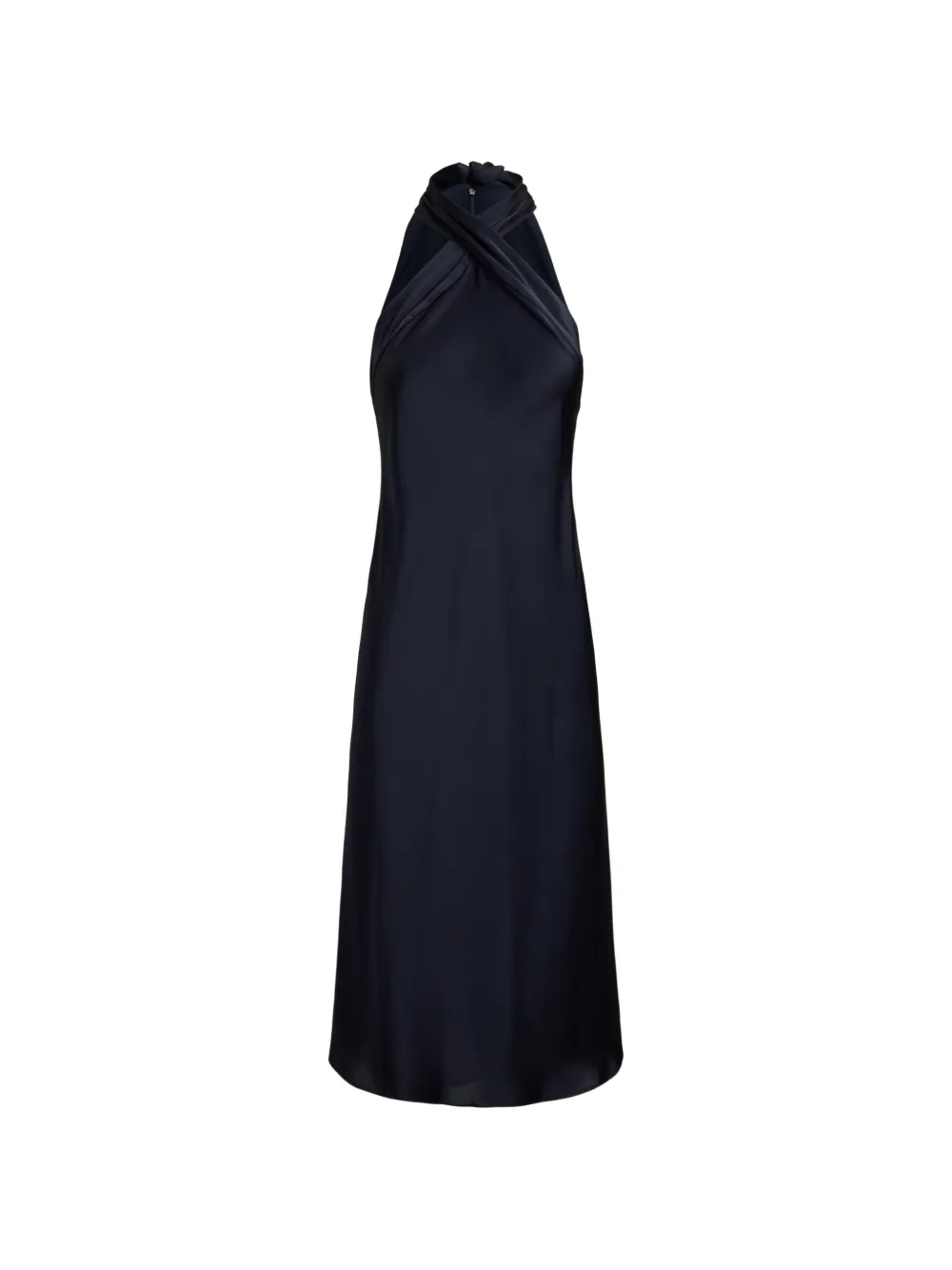 Lauren Ralph Lauren Abito midi con scollo all'americana - Blu