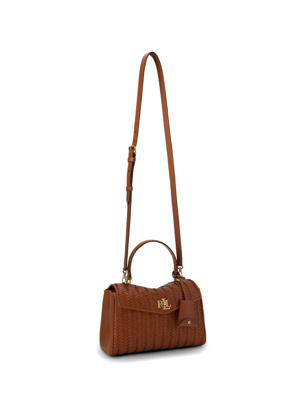Lauren Ralph Lauren Kleine Farrah leren shopper Bruin