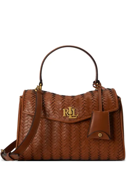 Lauren Ralph Lauren small Farrah woven leather tote bag