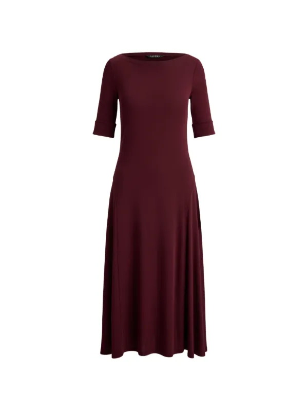 rib knit boat neck dress Lauren Ralph Lauren - Rib-Knit Stretch Cotton Midi - Womens - Red Maxi dress