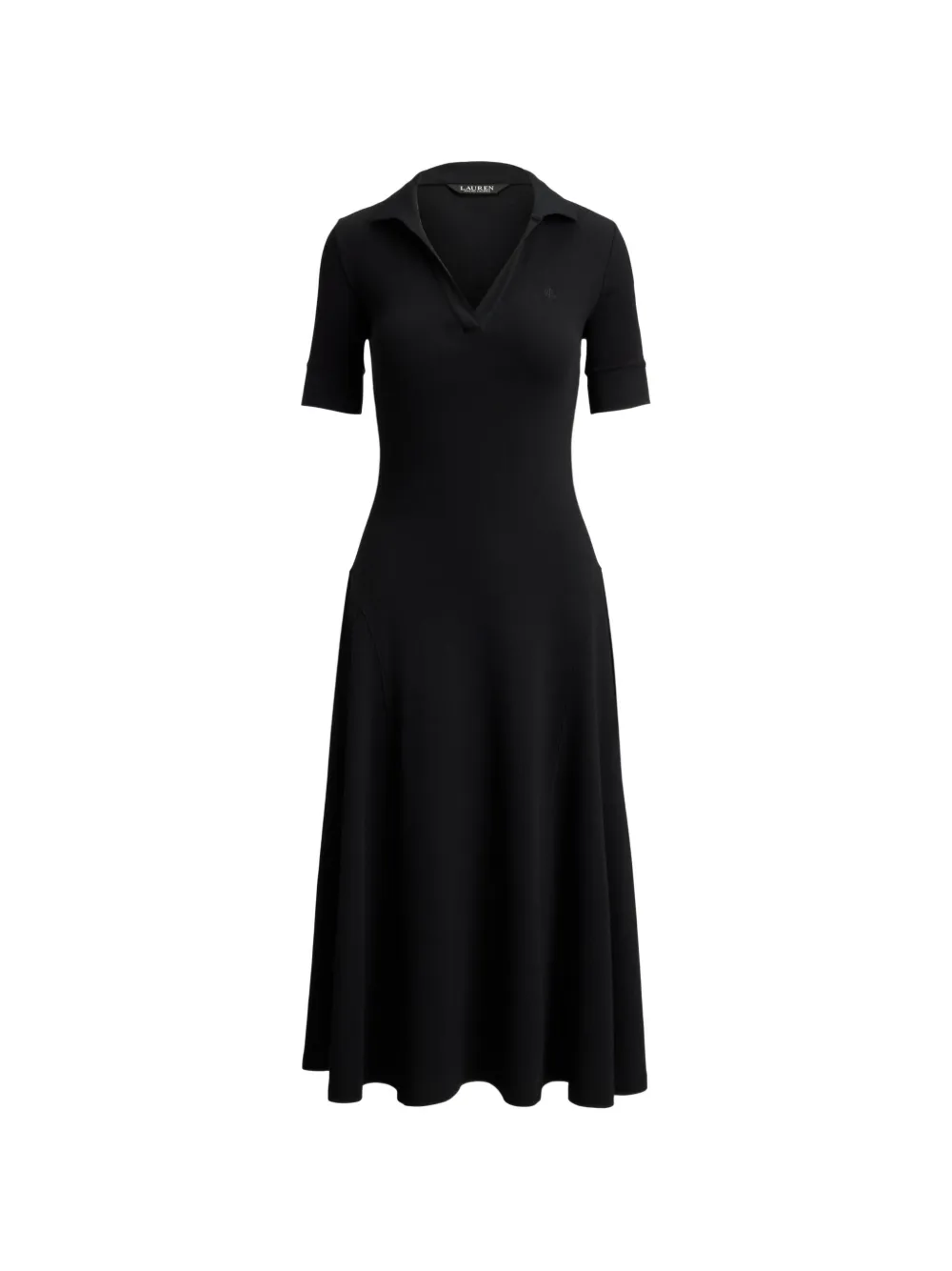 Lauren Ralph Lauren Abito midi a coste - Nero