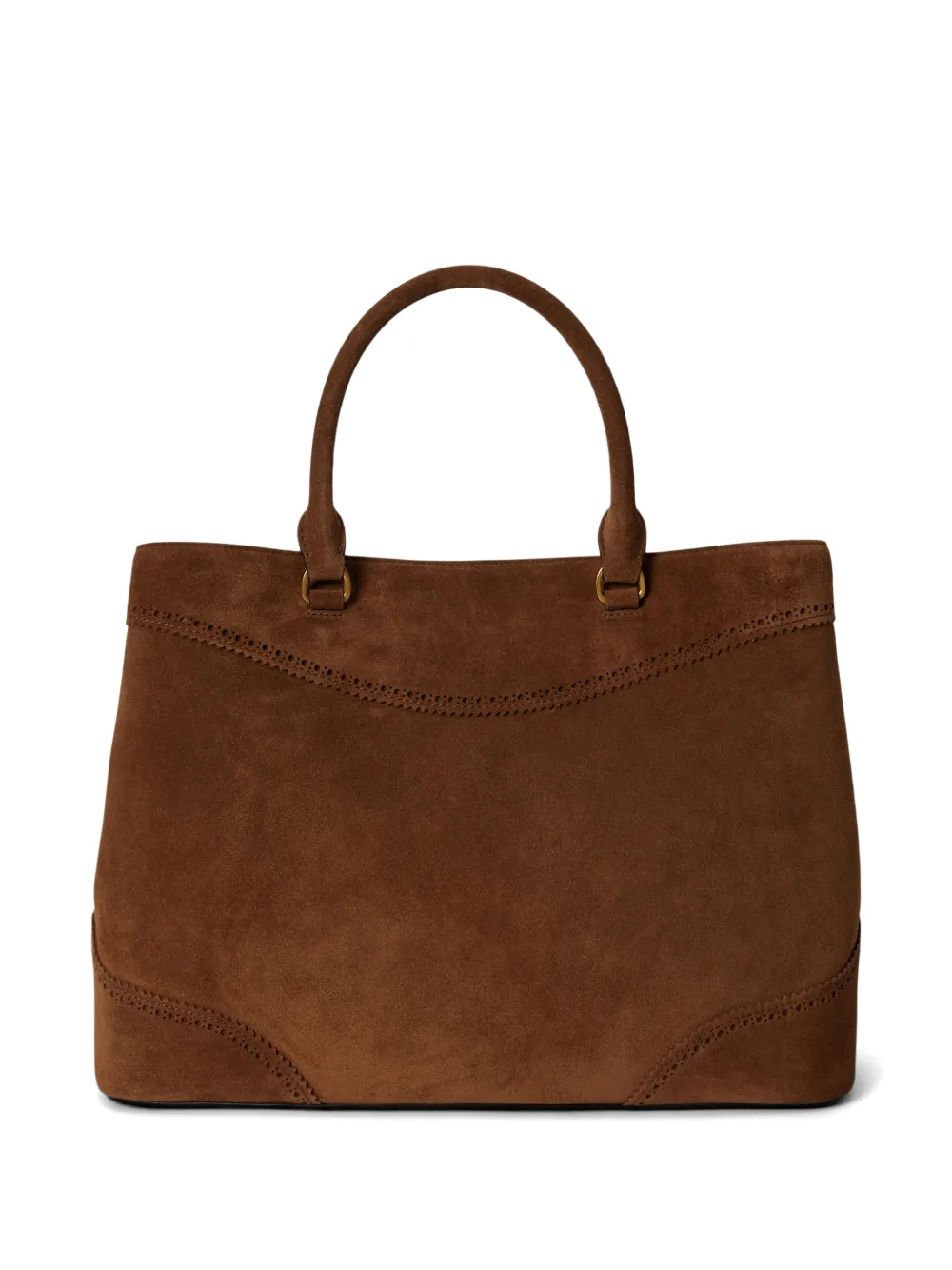 Lauren Ralph Lauren Grote Marcy suède shopper Bruin