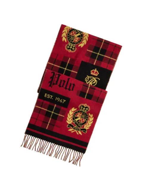 Polo Ralph Lauren tartan patchwork scarf