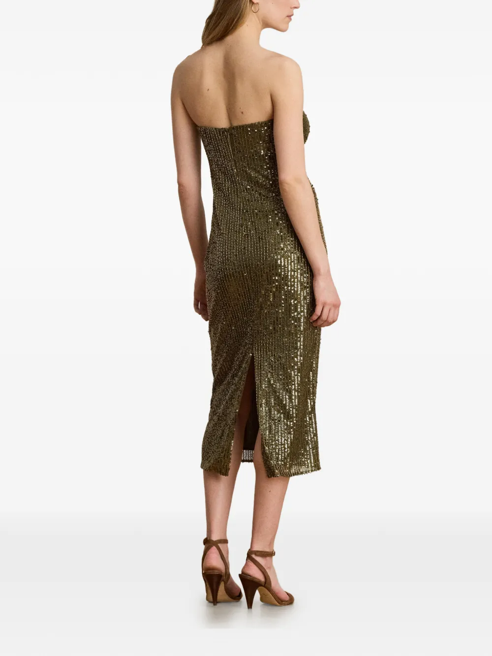 Lauren Ralph Lauren Midi-jurk verfraaid met pailletten Groen