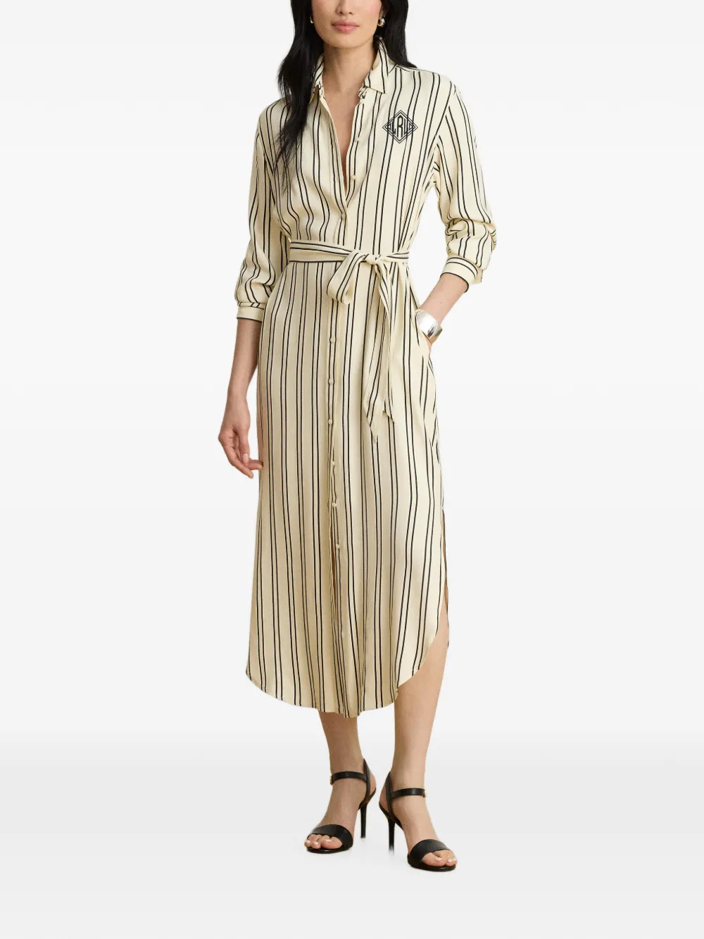 Lauren Ralph Lauren Midi-jurk met ceintuur Beige