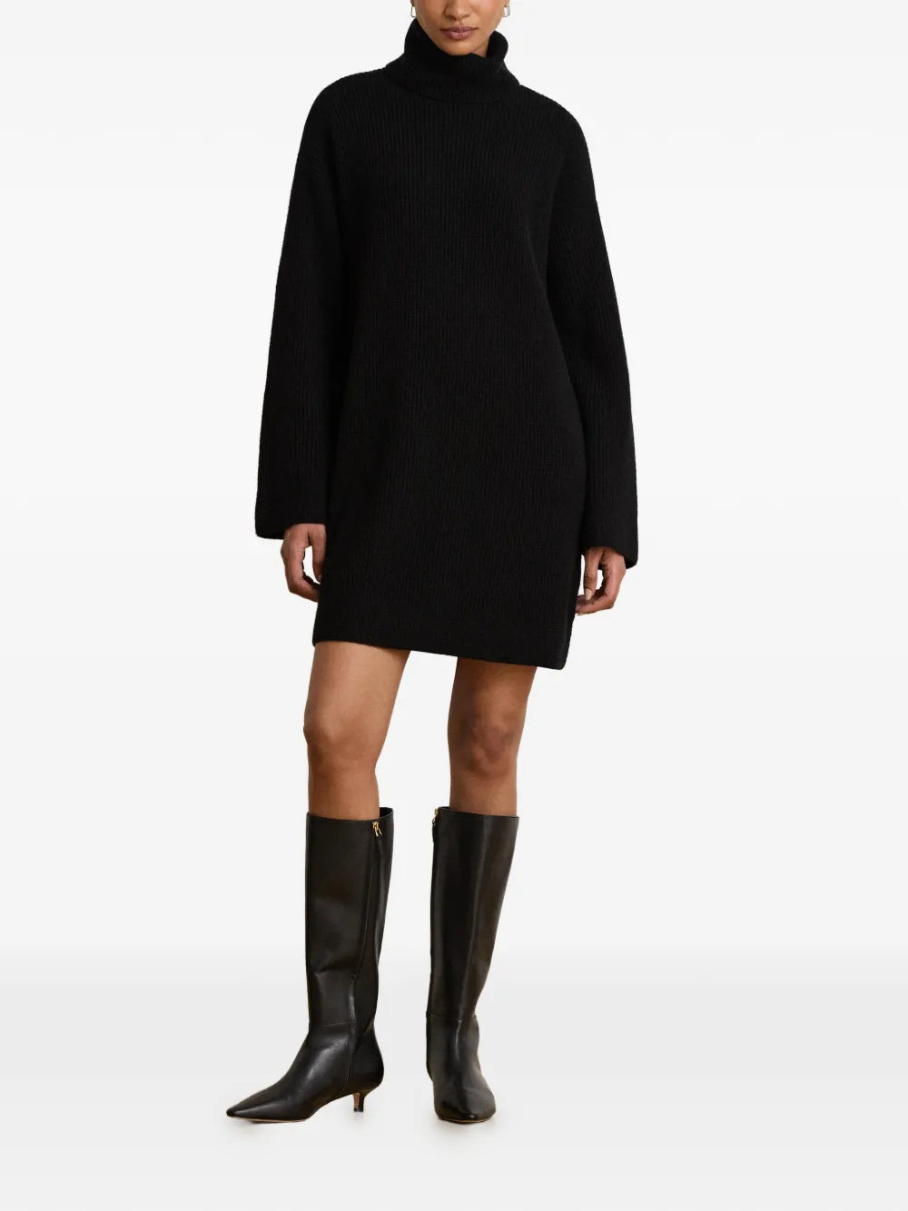 Lauren Ralph Lauren Cocoon mini-jurk met col Zwart