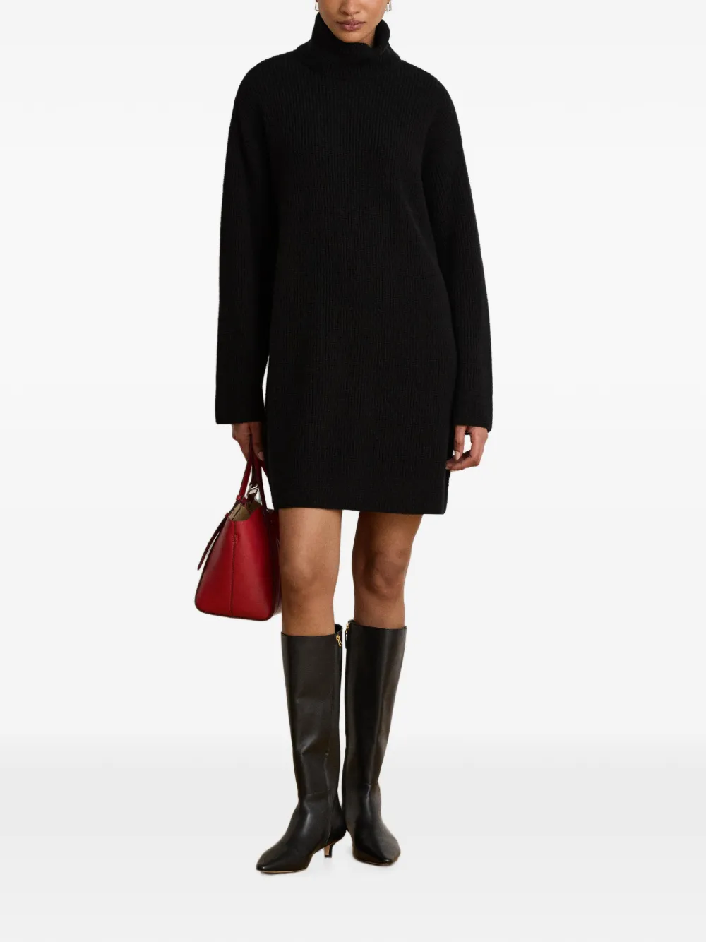 Lauren Ralph Lauren Cocoon mini-jurk met col Zwart
