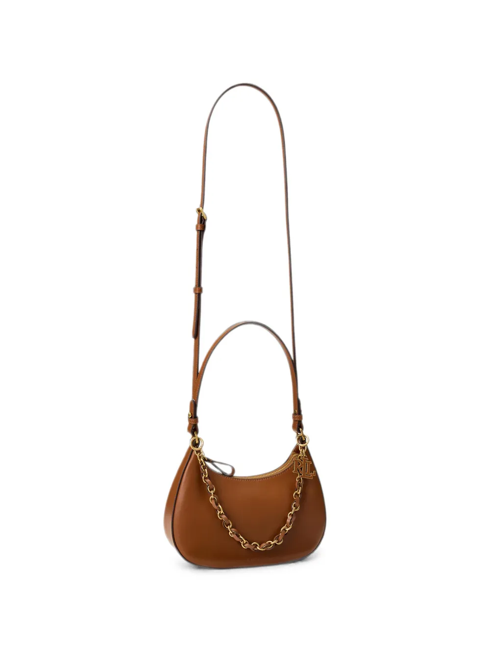 Lauren Ralph Lauren Medium Marcy schoudertas met rits Bruin