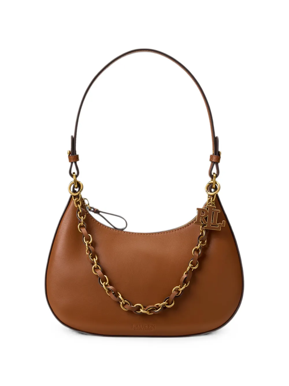 Lauren Ralph Lauren Borsa a spalla Marcy media con zip - Marrone