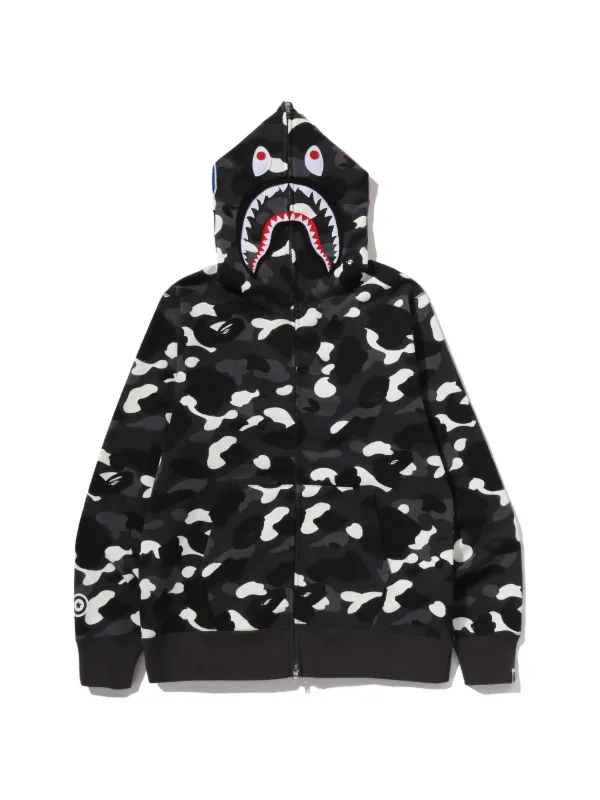 A Bathing Ape カモフラージュパーカー A BATHING APE® Shark カモフラージュ ジップアップ パーカー