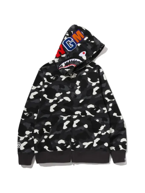 A BATHING APE® Shark camouflage-print hoodie