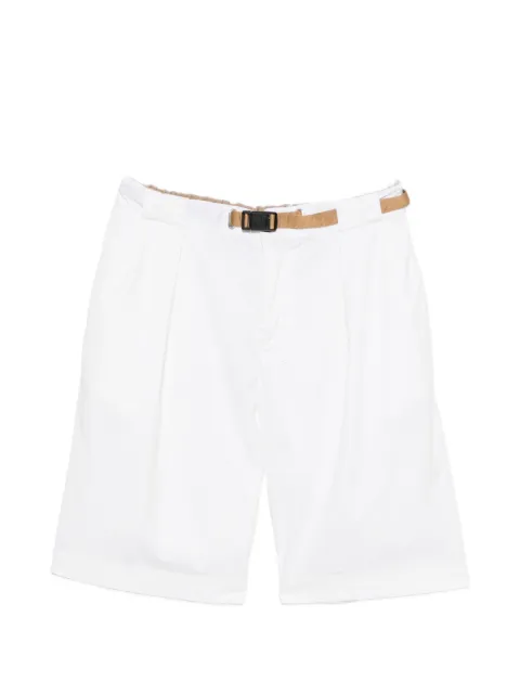 White Sand belted pleated shorts