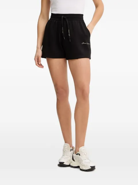 Armani Exchange shorts con cordones y logo bordado